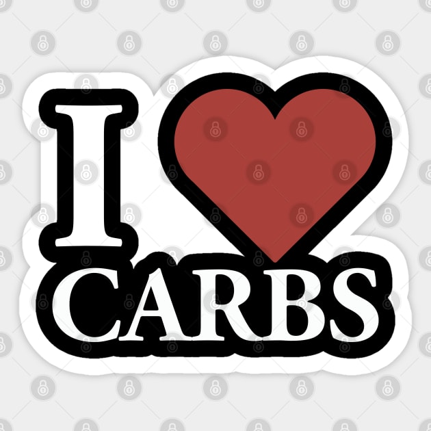 I Heart Carbs Sticker by BeyondTheDeck
